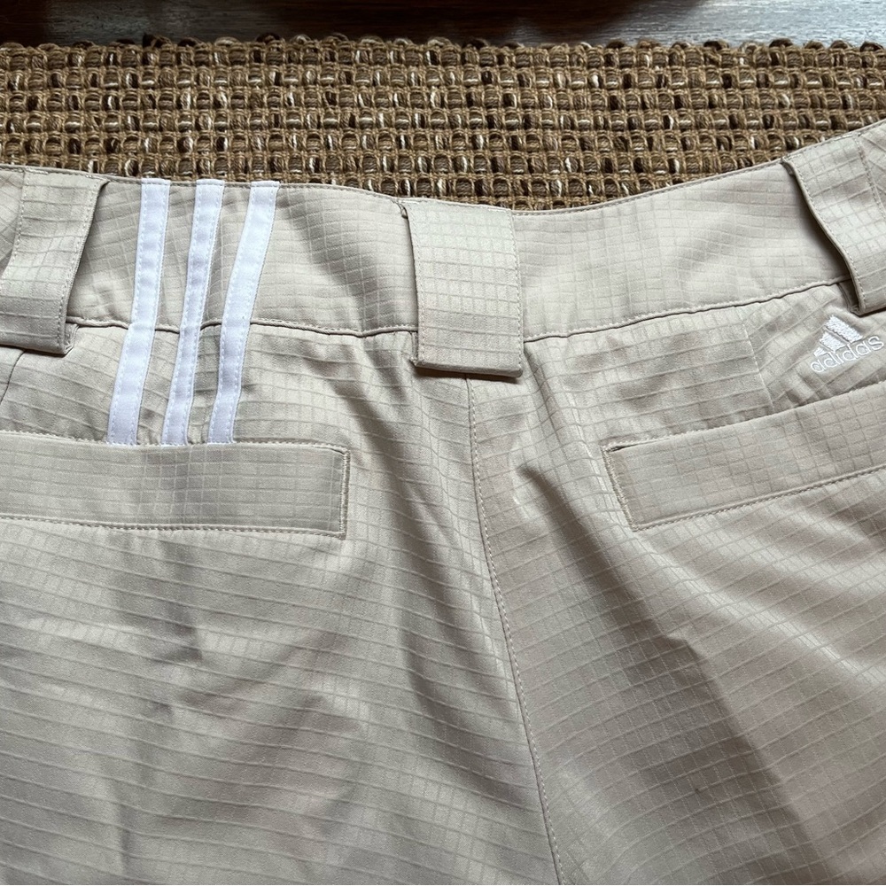 Adidas Light Tan Checkered Shorts